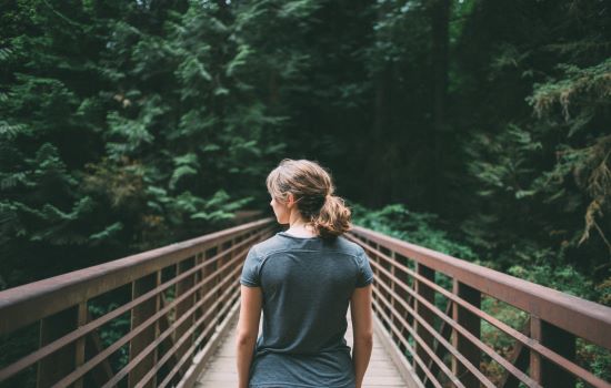 picture of a woman in the forest